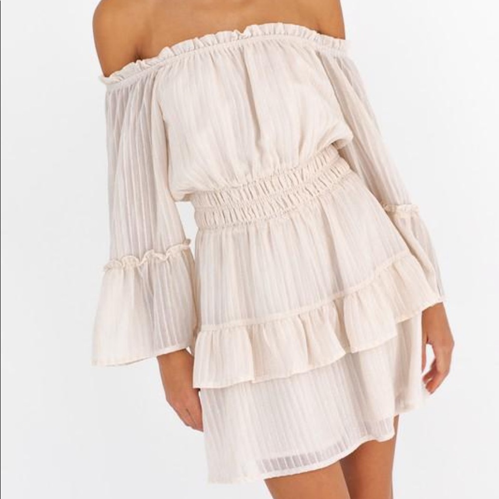 NEW Off Shoulder Tier Mini Dress